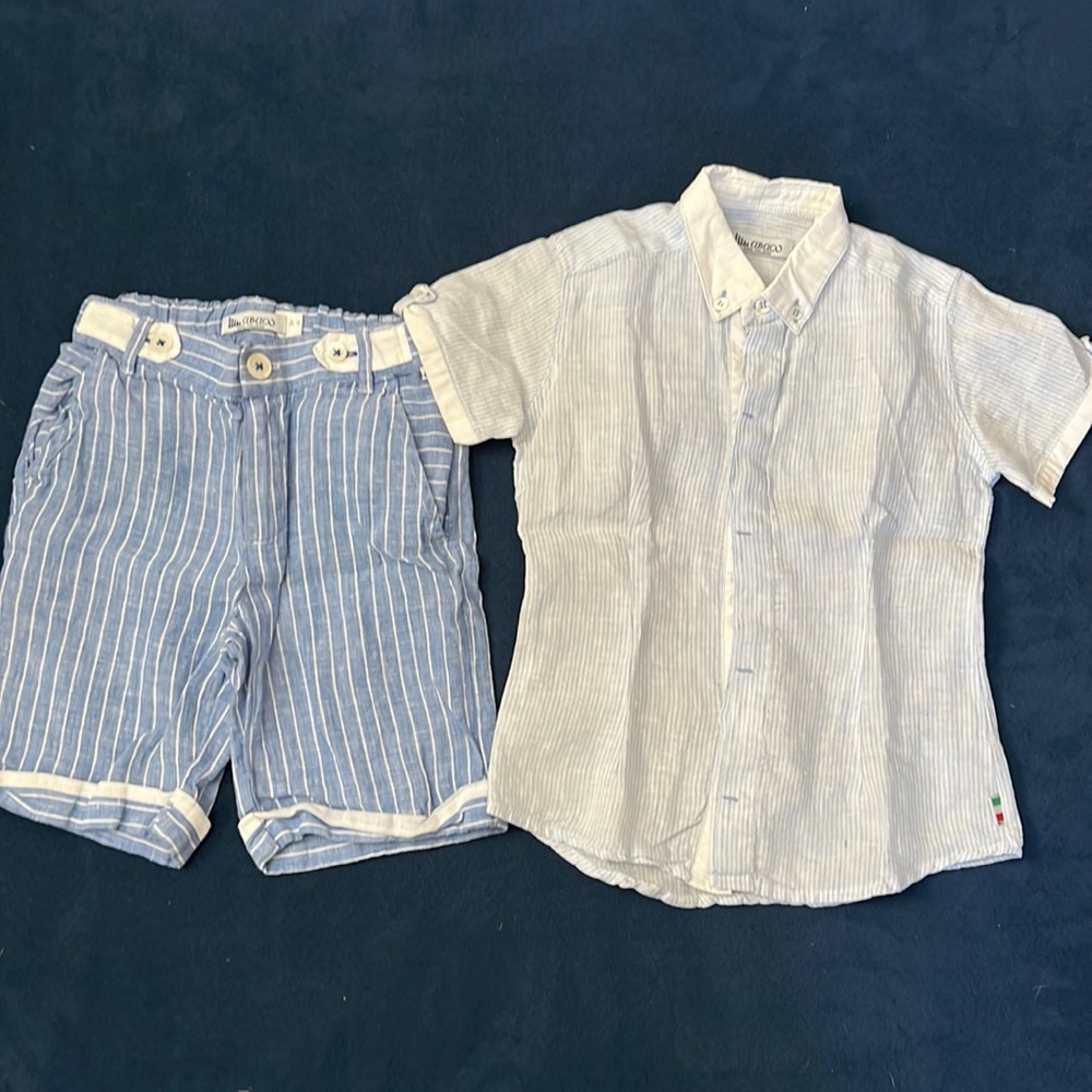 Boys 100% Linen Abaco Italian Set Size 3